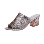 Damen Glamouröse Mules mit funkelndem Glitzer und elegantem Design R&B