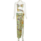 Damen schickes Bandeau-Top mit maxi Rock R&B