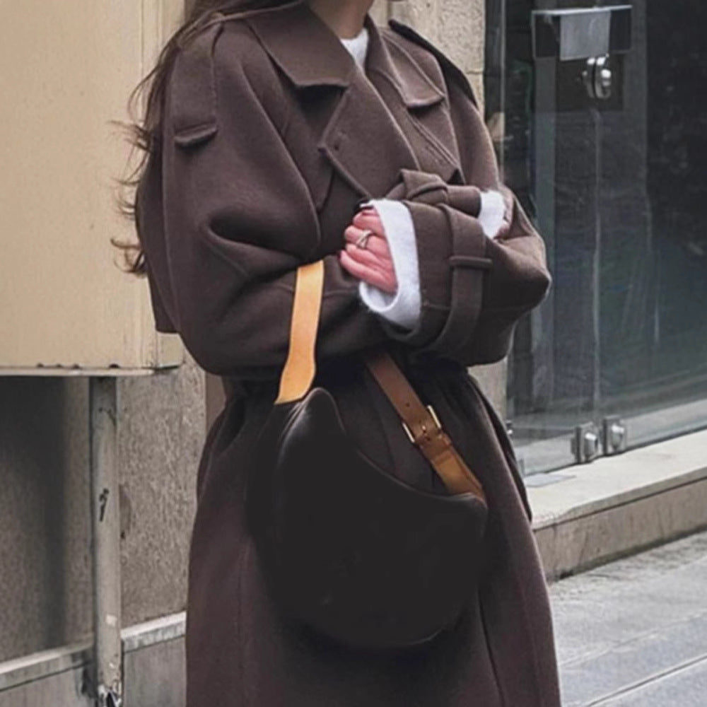 Damen oversized Wollmantel R&B
