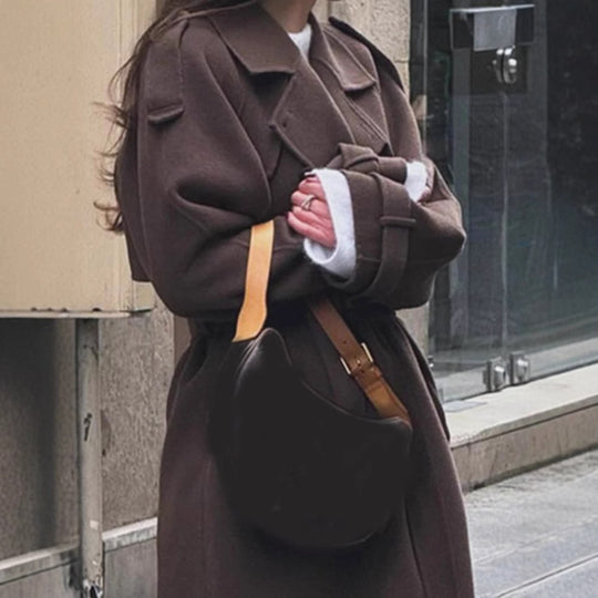 Damen oversized Wollmantel R&B