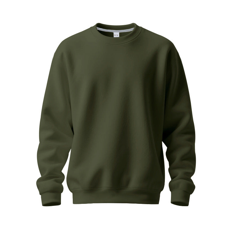 Herren nan Oversize-Rundhals-Sweatshirt aus weichem Baumwollfleece mit gerippten Bündchen R&B