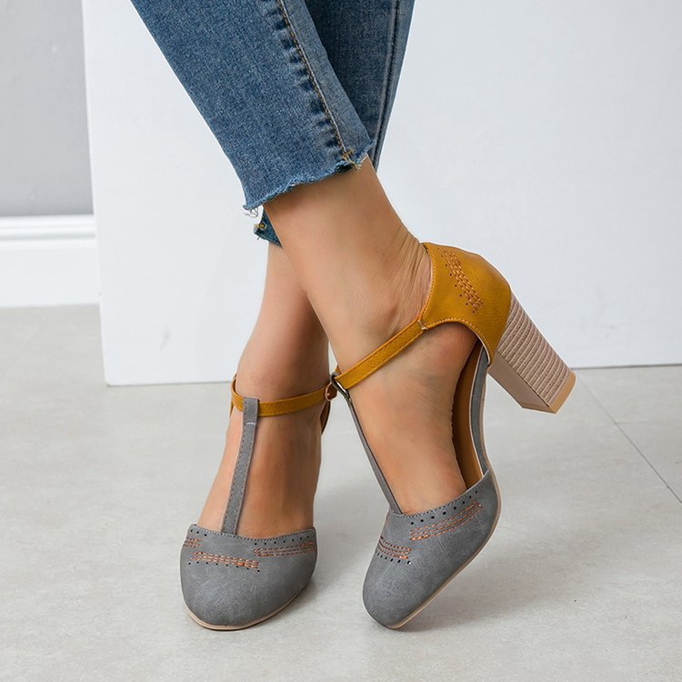Damen Slingback High Heel Sandalen mit modischem Absatz und eleganter Riemenführung
