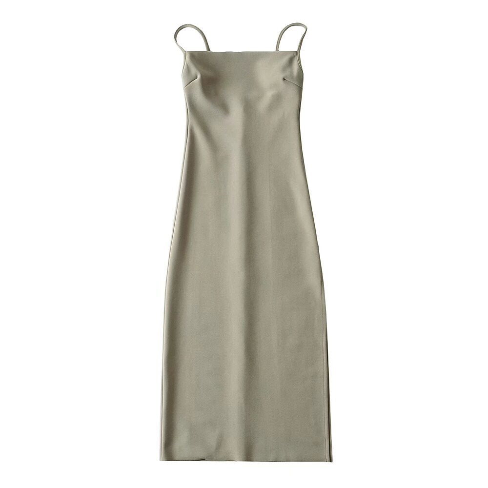 Damen langes Abendkleid mit elegantem Schlitz R&B