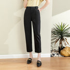 Damen Chino Stoffhose mit elastischem Bund