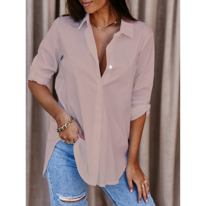 Damen Relaxed Fit Button-Up Shirt R&B
