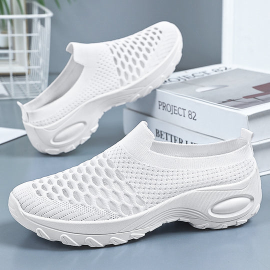 Damen Atmungsaktive Slip-On Laufschuhe mit elastischer Netzstruktur R&B
