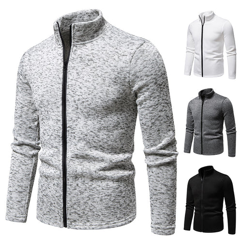 Herren Fleecejacke mit hohem Kragen und praktischem Reißverschluss R&B
