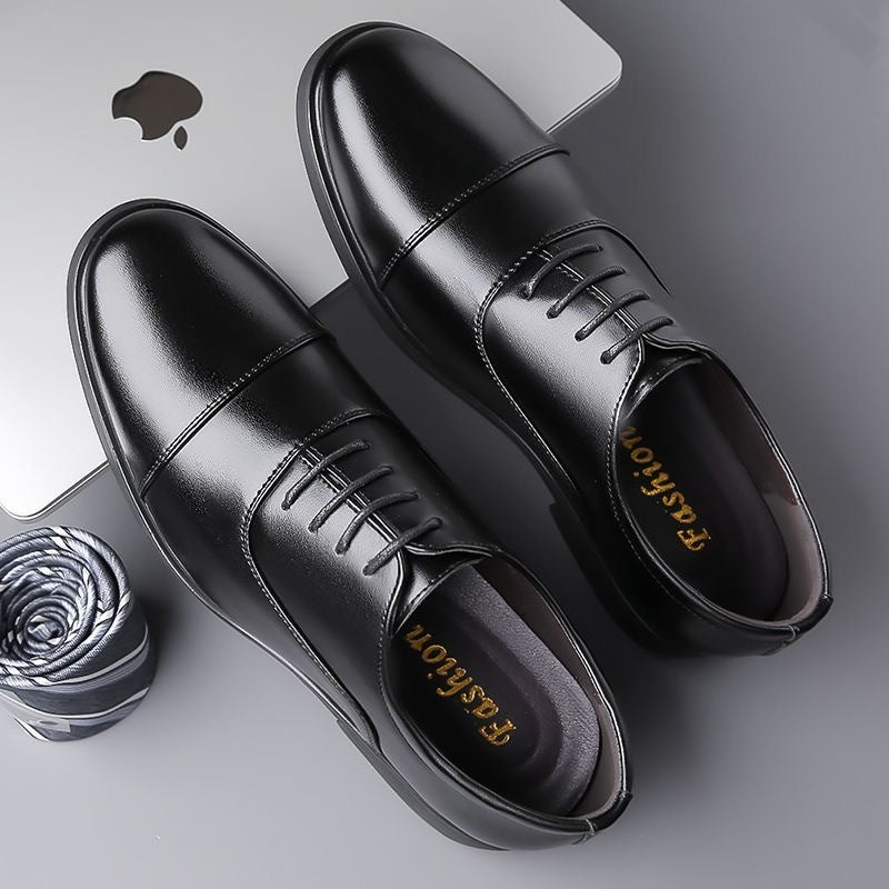 Herren Klassische Schnürschuhe aus geschmeidigem Leder mit verstärkter Sohle R&B