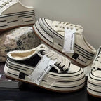Damen modische Plateausneaker mit Kunstleder-Obermaterial und robustem Design R&B