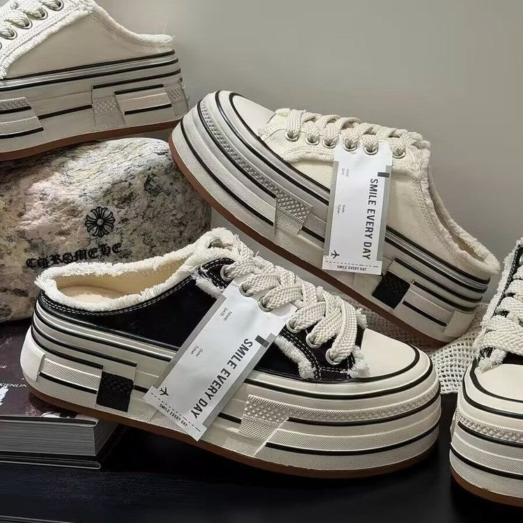Damen modische Plateausneaker mit Kunstleder-Obermaterial und robustem Design R&B