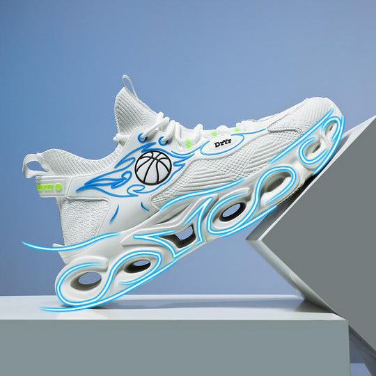 Damen Basketball Sneakers mit atmungsaktiver Mesh-Oberfläche und einzigartigem Sohlenprofil R&B