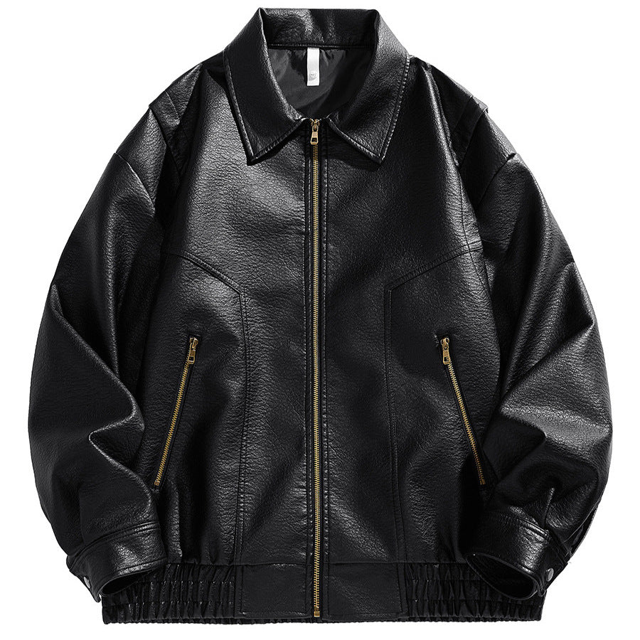 Herren kurz geschnittene jacke mit elastischem Bund und Taschen R&B
