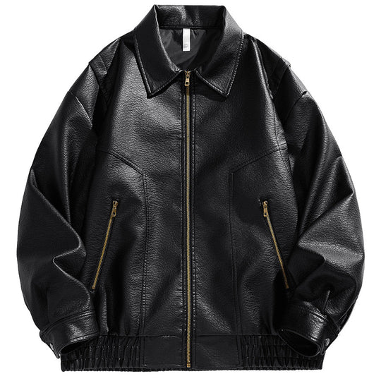 Herren kurz geschnittene jacke mit elastischem Bund und Taschen R&B