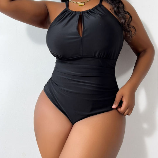 Damen Einteiler Badeanzug mit exquisitem Schlüssel-Ausschnitt R&B