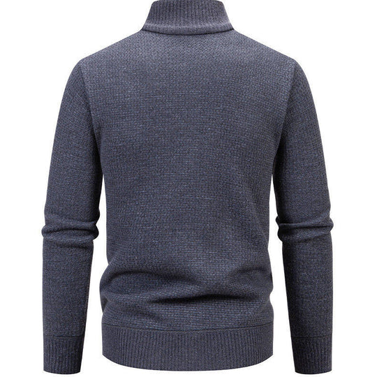 Herren Strickjacke mit modernem Zipper und seitlichen Reißverschlusstaschen R&B