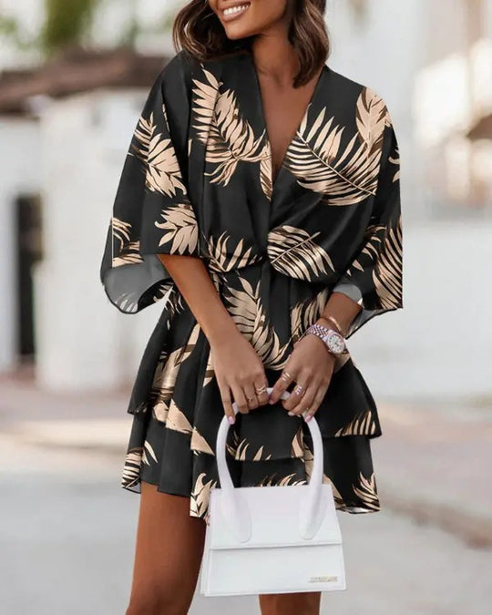 Damen Sommerkleid im lässigen Chiffon-Stil R&B