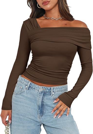 Damen Wickelshirt mit asymmetrischem Ausschnitt und raffiniertem Stretch R&B
