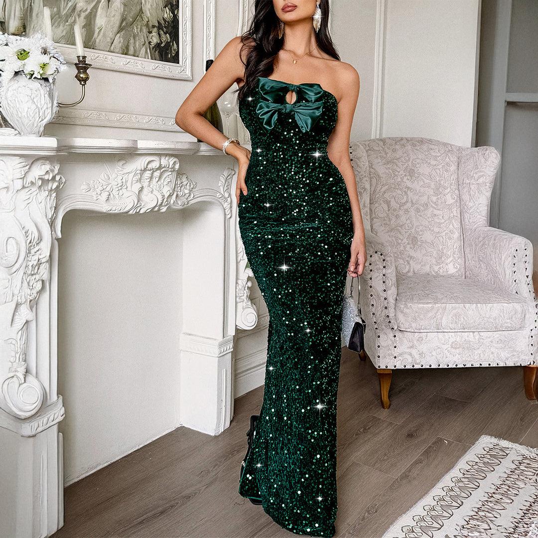 Damen Glamouröses Abendkleid mit funkelnden Pailletten R&B