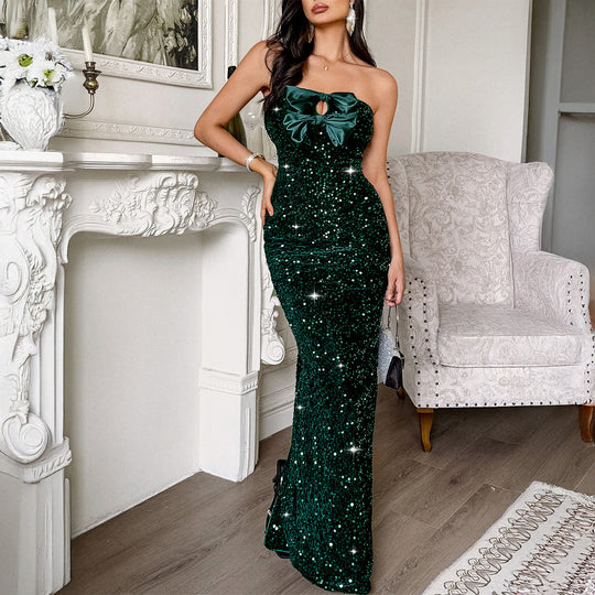 Damen Glamouröses Abendkleid mit funkelnden Pailletten R&B