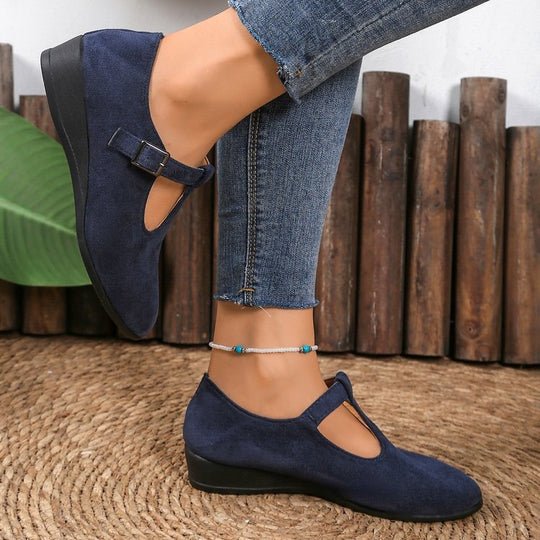 Damen modische und komfortable Ballerinas mit Glitzerelementen R&B