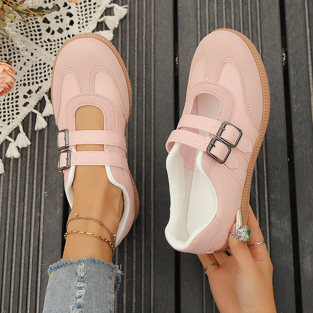 Damen Komfortable Sneakers mit doppeltem Klettverschluss R&B