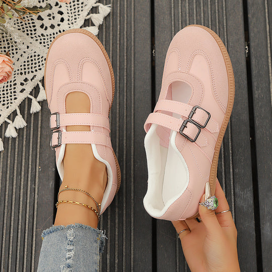 Damen Komfortable Sneakers mit doppeltem Klettverschluss R&B