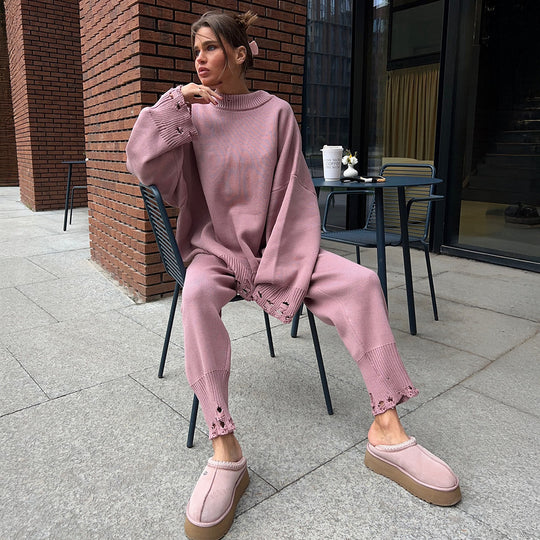 Damen Weites Strickensemble mit raffinierten Details R&B