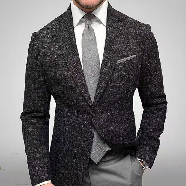 Herren eleganter, maßgeschneiderter Anzugblazer R&B