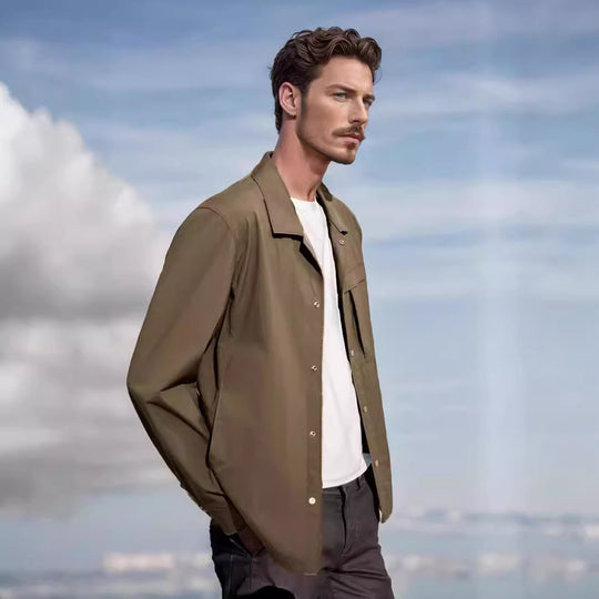 Herren leichte Utility-Jacke mit praktischen Taschen und modernem Design R&B