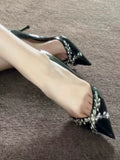 Damen Glamouröse Pumps mit strassbesetztem Dekor R&B