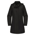 Damen funktionale Übergangsjacke mit verstellbarem Kapuzenkragen und praktischen Taschen