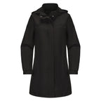 Damen funktionale Übergangsjacke mit verstellbarem Kapuzenkragen und praktischen Taschen