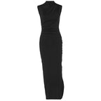 Damen Elegantes Wickelkleid mit figurbetontem Schnitt und hohem Schlitz R&B
