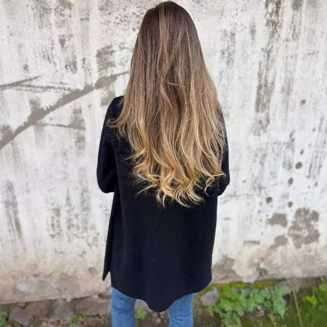 Damen Modische und vielseitige Doppelreiher-Jacke R&B