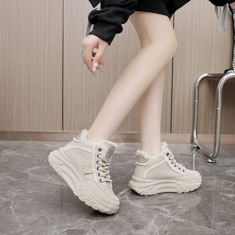 Damen High-Top Winter Sneakers mit flauschigem Innenfutter und rutschfester Sohle R&B