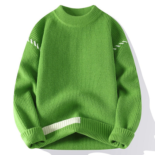 Damen Grober Strickpullover mit innovativem Design und dekorativen Details R&B