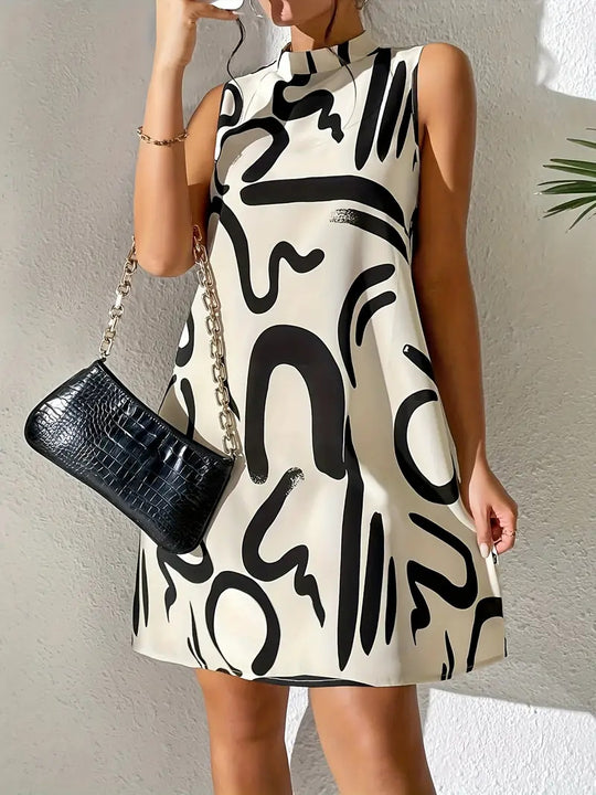 Damen modisches ärmelloses Kleid R&B
