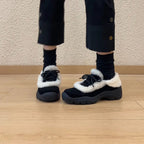Damen Komfortable Clogs mit flauschigem Innenfutter und praktischem Schnürsystem R&B