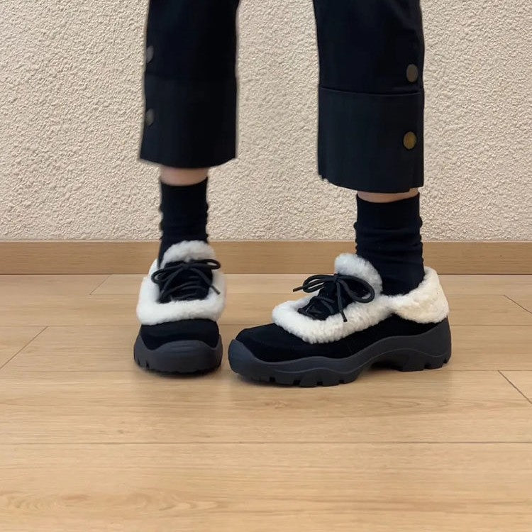 Damen Komfortable Clogs mit flauschigem Innenfutter und praktischem Schnürsystem R&B