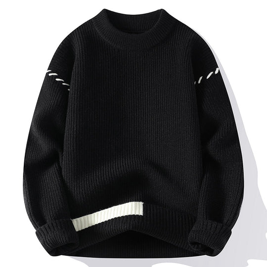 Damen Grober Strickpullover mit innovativem Design und dekorativen Details R&B
