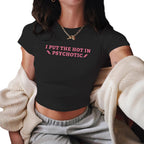 Damen Crop-T-Shirt mit fröhlichem Kirschmotiv R&B