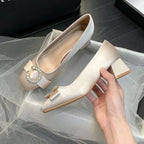 Damen elegante Pumps mit funkelnder Schleifenakzent R&B