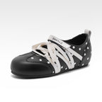 Damen elegante Ballerinas mit Punkten R&B