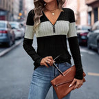 Damen Langarmshirt mit Reißverschluss R&B