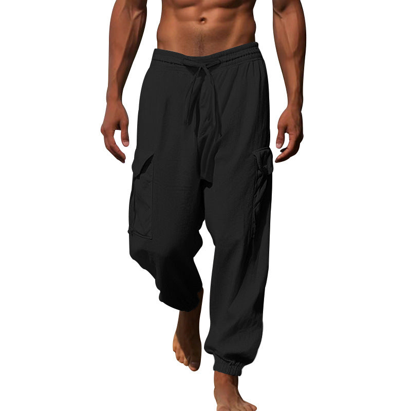 Herren lässige Cargo-Hose mit verstellbarem Bund und praktischen Seitentaschen R&B