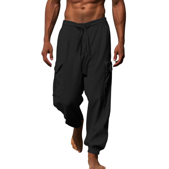 Herren lässige Cargo-Hose mit verstellbarem Bund und praktischen Seitentaschen R&B