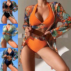 Damen Bikini-Set mit floralem Cover-Up R&B