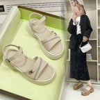 Damen elegante Sandalen mit modischem Riemchen und Glitzerdetails R&B