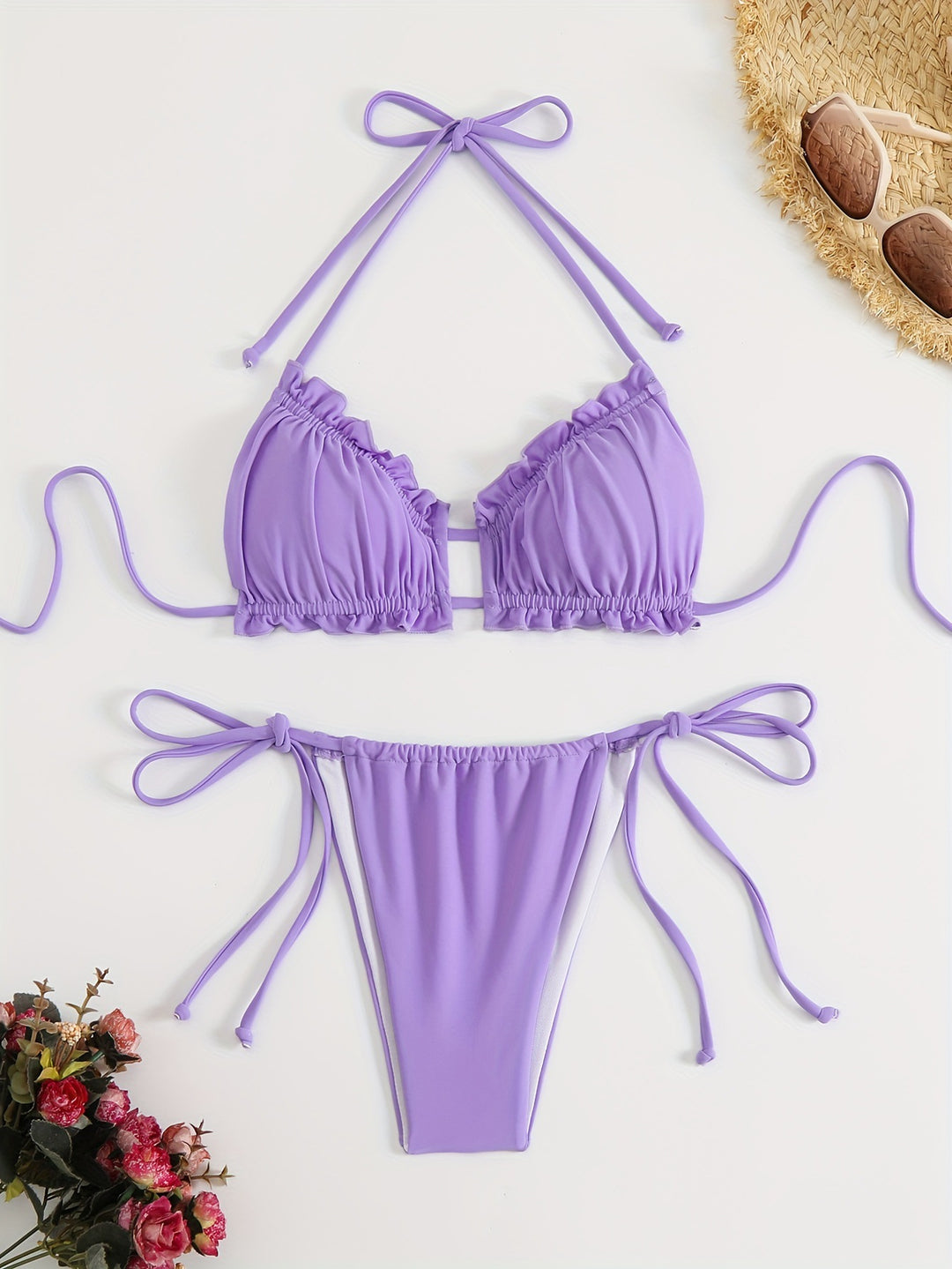 Damen Rüschen-Bikini mit verstellbaren Trägern R&B