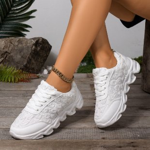 Damen Komfortable Sneaker mit floralem Design R&B